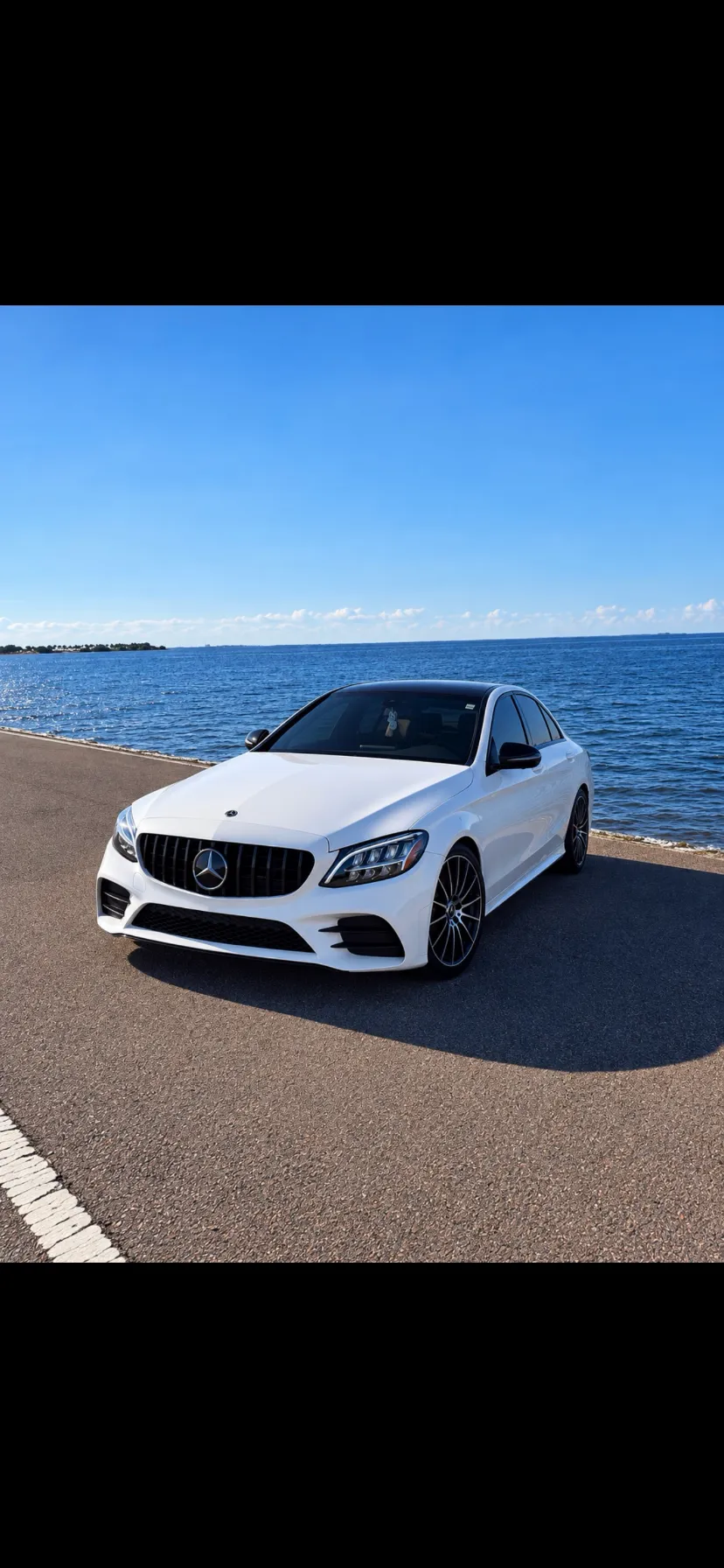 Mercedes-Benz C300 AMG Line exterior — luxury car rental in Tampa Bay