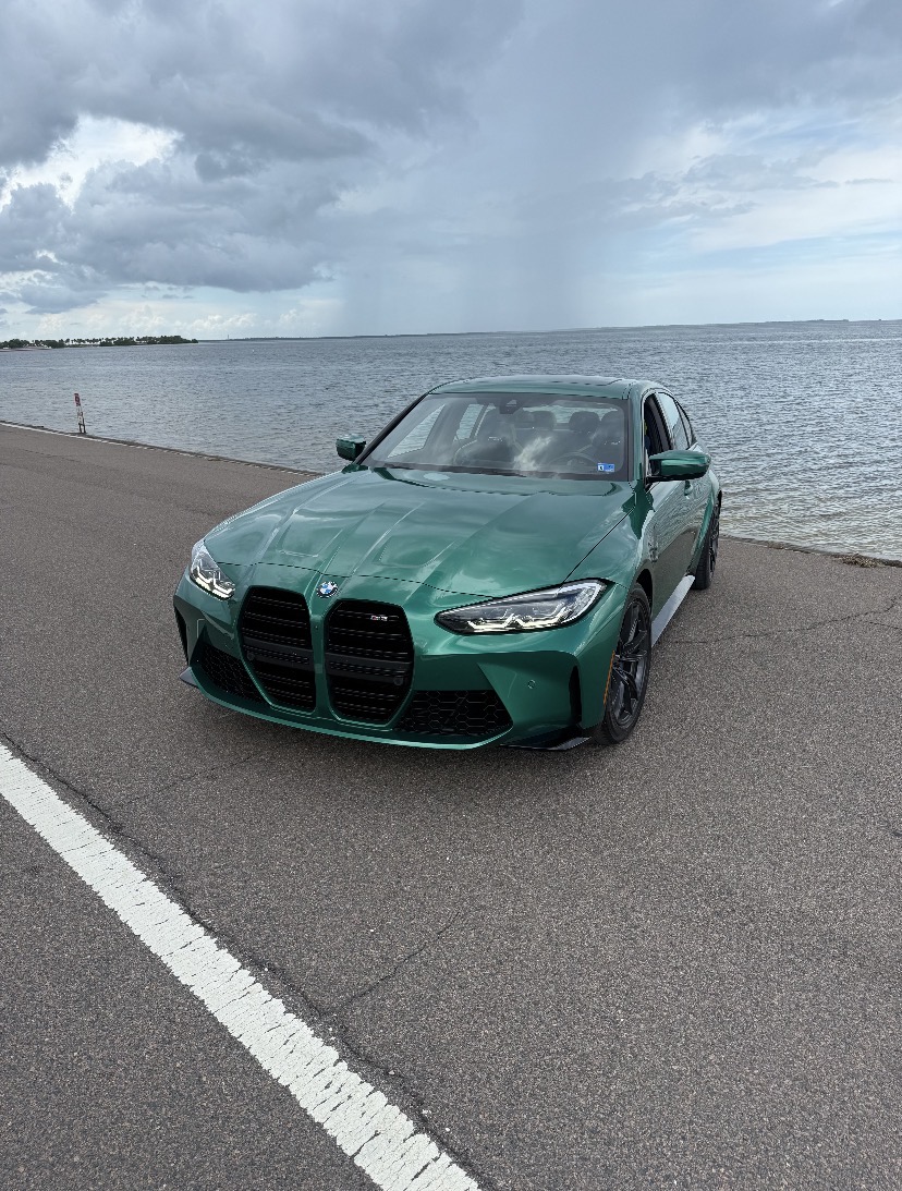 BMW M3 Green Beast Manual exterior — exotics car rental in Tampa Bay