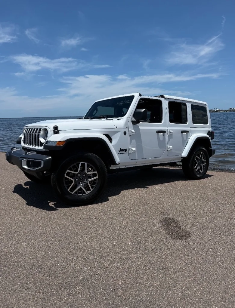 Jeep Wrangler Sahara exterior — premium car rental in Tampa Bay